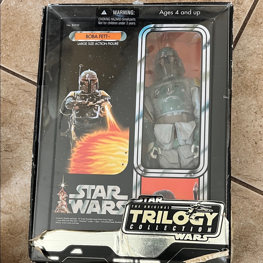 Star Wars Trilogy Collection Boba Fett Figure with Gray and Green Armor 2004
